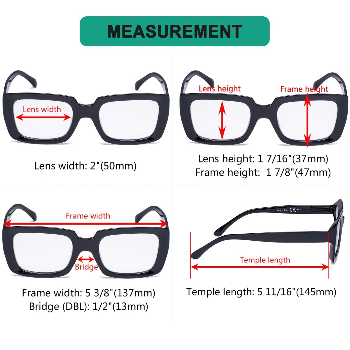 Thicker Frame Trendy Reading Glasses R9107eyekeeper.com