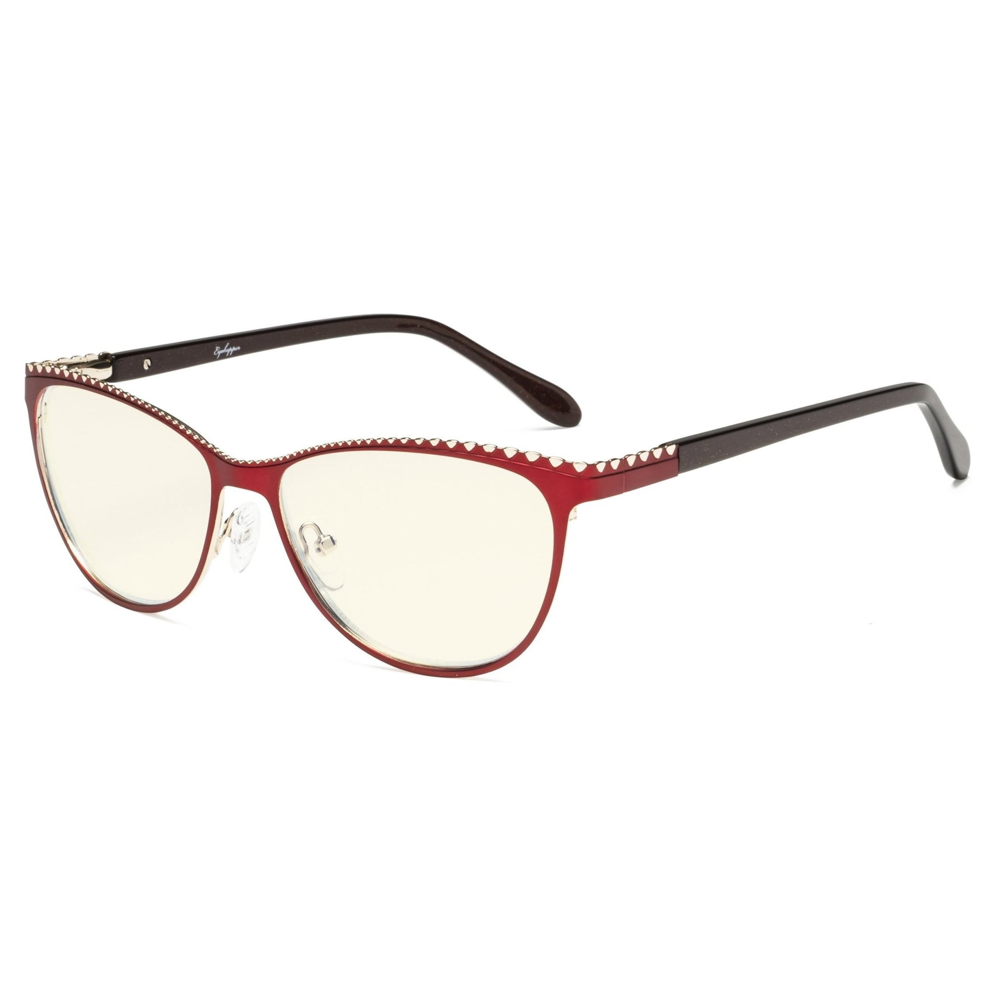 Computer Reading Glasses Red Gold LX17014