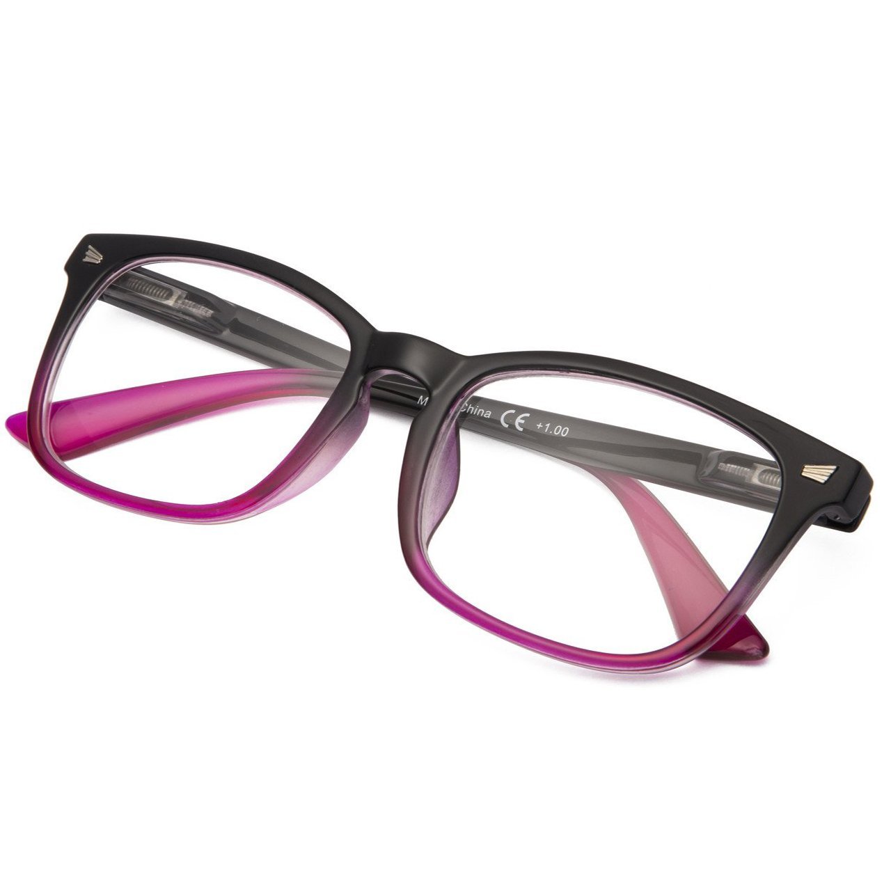 Fashion Reading Glasses Women Black Purple 4-RT1801